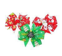 Milisten 3pièces Nœuds De Noël pour Animaux De Compagnie Accessoires Chrétiens pour Chiens Et Chats Élastiques Colorés pour Fêtes De Fin Année