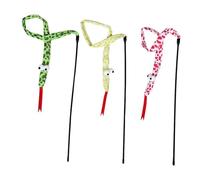 Milisten 3pièces Serpent Jouet pour Chat Lot de Baguettes Magiques Interactives Peluche Douce avec Bruit de Froissement pour Chatons Intérieur et Extérieur