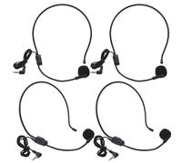 Milisten 4 Écouteurs Filaires avec Micro Omnidirectionnel Noir Micro-Casque à Condensateur Supra-auriculaire avec Arceau Réglable Compatible 3,5 Mm pour Chant, Enseignement et