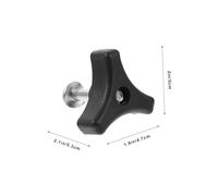 Milisten 4 Ensembles Kit de Poignées pour Tondeuse à Gazon Universelles avec Bouton Triangle et Vis Accessoires de Remplacement pour Guidon Outil de Jardin Compatibles avec Tondeuses et