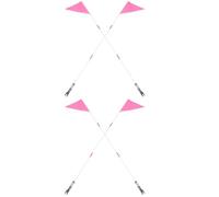 Milisten 4 Ensembles mât de vélo emblèmes poignées de vélo fanion de sécurité remorque phare de vélo drapeau de vélo cycliste drapeau pour vélo drapeau de sécurité vélo fibres de verre rose