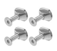 Milisten 4 Ensembles Stainless Steel Paddleboard Fin Screws Removable Replacement Surfing Screws for Enhanced Stability and Secure Fastening