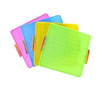 Milisten 4 Ensembles Tableau Géométrique Montessori avec Élastiques Outil Éducatif Mathématique pour Garçon Fille Activités Apprentissage Amusantes et Développement des Compétences