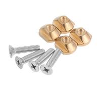 Milisten 4 Ensembles Wing Expansion Screws with Brass and Pressure-dispersing Washers for Hydrofoil Boards Kayak and Surfboard Mounting Stable Outdoor Hardware
