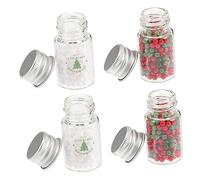 Milisten 4 Pièces Accessoires Miniatures de Noël de Pots à Bonbons pour Maison de Poupées Décorations Xmas Réalistes Blanc et Vert pour Modèles et DIY