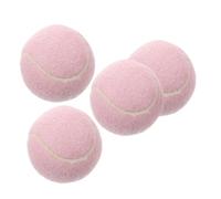 Milisten 4 pièces Balles de Tennis Entraînement Caoutchouc Rose pour Débutantes Légères et Amélioration Coordination Œil Main Adaptées Aux Sessions Intérieures et Extérieures