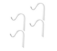 Milisten 4 Pièces Crochet en Fer Forgé Crochets Cintre Noir Support Mural Porte-Plante Murale Cintres Jardinières Suspendues D'extérieur Pendaison Crochet De Panier De Fleurs Blanche Le Fer