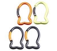 Milisten 4 Pièces Crochets Aluminium Alloy Lot de Mousquetons Forme de Poisson pour Activités de Plein Air pour Camping Randonnée et Couleurs Aléatoires Couleur Aléatoire