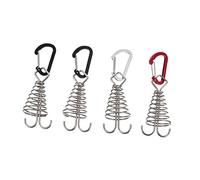 Milisten 4 Pièces Crochets de Fixation pour Tente de Camping Système de Corde à Vent pour Plancher Accessoires et Résistants Aux Intempéries Couleur Aléatoire