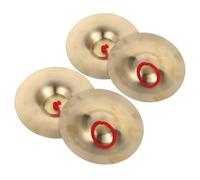 Milisten 4 pièces Cymbales à Main Garçon Fille Orff Méthode Éducative Instrument Percussion Musicale Sonore Clair Apprentissage Collaboratif
