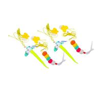 Milisten 4 Pièces De Chat Drôle Mangeoire Jouets pour Chat avec Chat Chats à l'herbe à Chat pour Chat Trucs De Chat Jouets Chaton Chat Chats D'intérieur Polyester