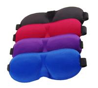 Milisten 4 pièces de Sommeil Léger et Cache-yeux Occultant Confortable pour Hommes et Femmes Pack Familial Couleurs Noir Rouge Bleu pour Relaxation et Voyage