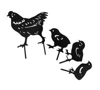 Milisten 4 Pièces Décoration de Jardin Forme de Poulet Lot de Piquets pour Pelouse Accessoires de Jardin pour Aménager et Votre Cour