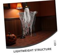 Milisten 4 Pièces Décoration Suspendue de Crânes Halloween avec Fantômes Effrayants Ornement pour pour Porche Jardin et Intérieur