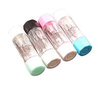 Milisten 4 Pièces Étui à Lentilles Pratique Pour Rgp Boîte De Rangement Compacte Et Transparente Étui à Lentilles De Protection Pour Cosmétiques Bleu Vert Noir Rose