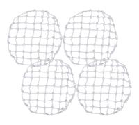 Milisten 4 Pièces Filet de Sécurité Rond en Polyester Blanc pour Couvercle de Puits, Installation Pratique, Prévention des Chutes pour Regards de Communication et Puits Électriques