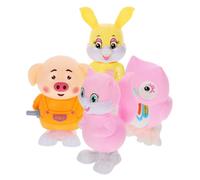 Milisten 4 Pièces Jouets à Remonter Animaux Jouets Éducatifs avec Design Cartoon pour Garçon Fille Cochon Écureuil Lapin Hibou Couleur Aléatoire
