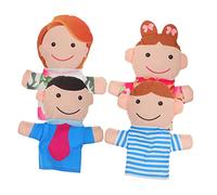 Milisten 4 pièces Marionnettes à Main Familiales Ensemble pour Spectacles Éducatifs et Histoires avec Papa Maman et Sœur Jouets pour Garçon Fille et Écoles