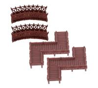 Milisten 4 Pièces Miniature Fairy Garden Accessories Chinese Style Mini Arch Z Shape Bridges for Aquarium Platform Small Fish Tank Decoration Micro Landscape Ornaments