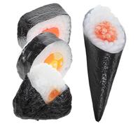 Milisten 4 pièces Modèles de Sushi Réalistes PVC Décoration Japonaise Authentique pour Anniversaire Accessoires Photo Lifelike pour Restaurant et Vitrine