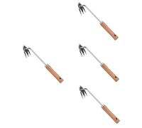 Milisten 4 Pièces Outil de Désherbage Multifonctionnel Râteau de Jardinage Ergonomique pour Éliminer Jardin Parc