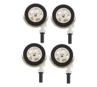 Milisten 4 Pièces Pas De Passif Mini-roues Roulettes Silencieuses Roulettes Pivotantes Roue Silencieuse Plastique