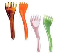 Milisten 4 pièces Peigne de Massage Chevelu Résine Outil Antistress Ergonomique pour Tête Cou et Corps Fatigue et Relaxation Couleur Aléatoire Couleur Aléatoire