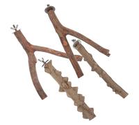 Milisten 4 pièces Perchoirs pour Perroquets Naturel Grattoir pour Griffes Support de Durable et Pratique pour Perroquets Calopsittes et Perruches Forme et Aléatoires
