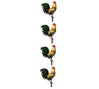 Milisten 4 Pièces Piquet de Jardin Forme de Poule Décoration Extérieure Adorable Acrylique Inscription de Poulet pour Pelouse Jardin et Cour Aux Intempéries et Durable
