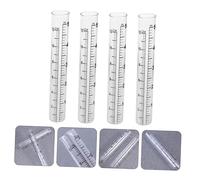 Milisten 4 pièces Pluviomètre Verre Transparent Lot de Tubes Gradués pour Jardin Mesure Précise des Précipitations et Pratique pour Agriculture et Météorologie