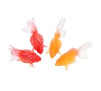 Milisten 4 Pièces Poisson Rouge Miniature Plastique Faux Poisson Flottant pour Aquarium Décorative Petite Figurine de Carpe Koï Artificiel