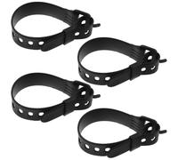 Milisten 4 Pièces Sangles Réglables pour Raquettes à Neige en TPU Noir 30 Cm, Fixation Sécurisée pour Snowboard et Ski, Ajustement Rapide et Prévention du Détachement