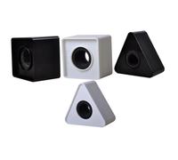 Milisten 4 pièces Set de Housses de Logo Micro Forme de Cube et Triangle Station de Microphone Légère pour Interviews et Conférences Accessoires Professionnels Portables
