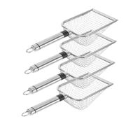 Milisten 4 Pièces Tamis de Jardinage Inoxydable avec Poignée Ergonomique Set de Tamis à Sol pour Filtration de Compost Terre et Sable Outil pour Jardiniers