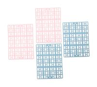 Milisten 4 pièces Tapis pour Cage de Lapin et Hamster Coussin Respirant à Fond Troué Odeur Tapis de Confortable pour Petits Animaux Facile à Nettoyer et Installer Rose Bleu