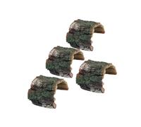 Milisten 4 Pièces Turtle Basking Dock Realistic Rock Cave Reptile Resting Platform for Small Lizards Geckos Aquatic Habitat