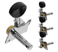 Milisten 4 pièces Ukulele Tuning Pegs Set Solid Plastic And Steel Ukulele Keys For Precise String Tuning Compatible With Small String Guitars Mellow Sound Scratch Design