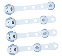 Milisten 4 Pièces Verrous de Sécurité pour Garçon Fille Loquets de Protection pour Armoires et Sangles Ajustables pour Éviter Accidents Utilisation Facile et Pratique pour Réfrigérateurs et