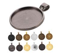 Milisten 40 Pièces Lot de Supports Pendentifs Ronds pour Création Bijoux DIY Plateau Lisse et Base pour Colliers et Bracelets Personnalisés