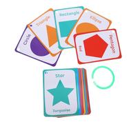 Milisten 49 pièces Cartes Apprentissage Formes Géométriques Cartes Sensorielles Épaisses Effaçables Jeu Éducatif Éveil pour Garçon Fille Maternelle Apprentissage Ludique des Formes