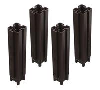Milisten 4pcs Colonnes de Support pour Jardinières en Plastique Couleur Café, Durabilité Améliorée et Compatibilité pour Entretien Quotidien Terrasses