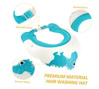 Milisten 4Pièces Chapeau de Réglable pour Garçon Fille Lot de Casquettes de Lavage avec Motif Dinosaure Confortable et Sûr pour Garçon Fille Protection Yeux Lors Shampooing