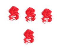Milisten 4pièces Perruque Bouclée pour Chien Coiffure De Cosplay Adorable pour Animaux De Compagnie Accessoire De Fête pour Halloween Et Événements Spéciaux