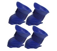 Milisten 4pièces Pluie Imperméables pour Petits Chiens Chaussures Antidérapantes et Confortables pour Promenades Dehors Gardant Les Pattes au Sec