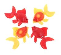Milisten 4pièces Poisson Décoratif Réaliste Faux Poisson Rouge Flottant pour Aquarium Décoration Artificielle Plastique