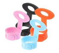 Milisten 4pièces Porte-médiators Silicone pour Guitare Organiseur avec Onglet pour Pouce Protège-médiators Antidérapants Et Grips pour Accessoires De Guitare