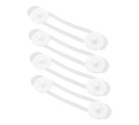 Milisten 4pièces Verrou De Sécurité Garçon Fille Bloque Tiroir Et Réfrigérateur Transparent Flexible Anti-pincement Protection Safety Locks Pour Armoires Et Meubles