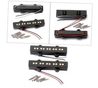 Milisten 5 cordes Set de Micros pour Basse Cordes Jb Micros Chevalet et Manche Style Ouvert Remplacement Facile avec Vis et Ressorts de Bruit par Potting Cire Compatible Basse Électrique