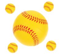 Milisten 5 pièces Balles Entraînement Baseball Éponge PU Douce pour Garçon Fille Balle de Pratique Sécurisée Jaune pour Extérieur et Intérieur