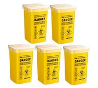 Milisten 5 pièces Boîte de Collecte Sharps Multi-usages Conteneur Objets Tranchants Résistant pour Salon Domicile et Élimination Sécurisée des Déchets